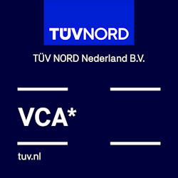 Het VCA certficaat van TÜV garandeert dat onze medewerkers altijd op de juiste manier handelen in elke situatie.