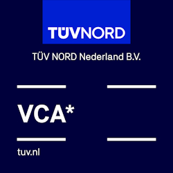 VCA certificaat TÜV Het VCA certficaat van TÜV garandeert dat onze medewerkers altijd op de juiste manier handelen in elke situatie.